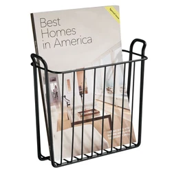 Keep bathroom spaces clean and clutter free with the Wall Mount Magazine Holder and Organizer from mDesign. The wire...