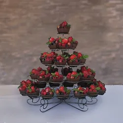 Each order is for 1 cupcake stand. Individual cupcake holder is approx. This dessert stand can hold up to 41 cupcakes....
