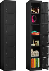 This 6 door locker can be used alone or with more lockers to create a full locker system. 『High security』: 6 door...