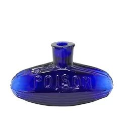 Details: Antique submarine shaped cobalt blue poison bottle manufactured circa 1900. Poison bottles were frequently...