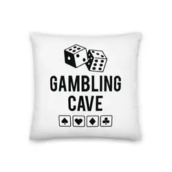 Gambling Cave Art on BOTH sides of the pillow. A gambling cave - where Red Zone never ends and the live-lines are...