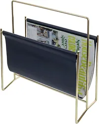 The durable 6mm gauge wire construct and brass-colored finish of this magazine rack ensures both style and sturdiness....