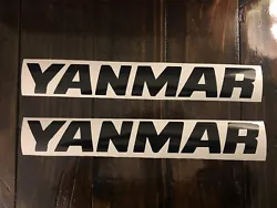Yanmar 18” Sticker Black (2 Set) Decal Excavator Construction Loader Skidsteer. Condition is 