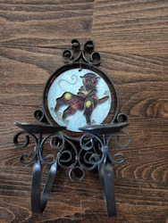 USSR Candle Holder Wall Decor Enamel. In good condition. 