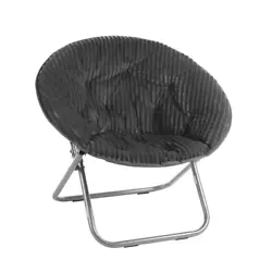 Accent any room with this Corduroy Saucer Chair. Super Soft Corduroy material. Weight capacity 225 lbs.