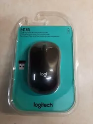 Logitech Wireless Mouse Black M185 New Sealed.