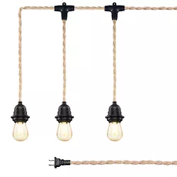 Retro Style & Premium Material ★ Compared to ordinary droplight rope, our ceiling light cord is made of premium...