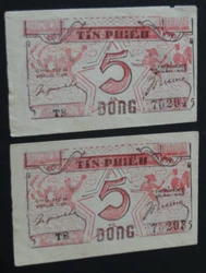 billets en tres bon état, il y a un petit manque et une tache  sur le billet n°70294 