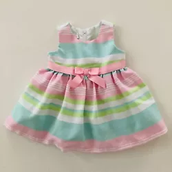 Excellent condition Size: 3-6 months Back zipper Fully lined Diaper cover included Polyester, rayon Length: 14 inches...
