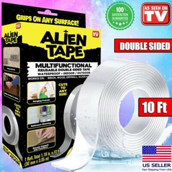 Alien Nano Tape double sided Grip Mounting Adhesive Reusable Tape As Seen on TV. Easily cut to any size and length you...