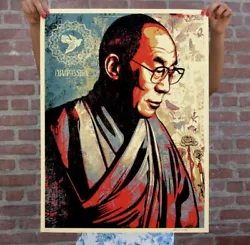 Shepard Fairey Compassion Dalai Lama - Art Print - Obey Giant - S/N - LE500. Shepard FaireyCompassion (His Holiness the...