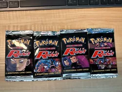 2000 Pokemon Team Rocket Booster Pack Complete Art set (4 Packs).