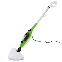 11 in 1 Steam Mop deodorizes sanitizes and increases cleaning power by converting water to steam. effortlessly steam...