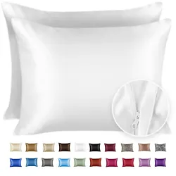 LOADS OF COLORS AND SIZES Satin pillowcases are available in 3 sizes:standard (21