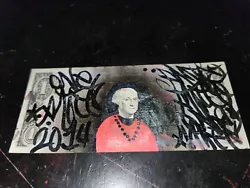 One of a kind original money art piece from talented artist RICO1 from 2014  part of the DeadPrezShow. The Dead Prez...
