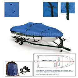 Boat cover color: Ocean blue. boat cover major features Treated with mold, mildew and UV inhibitors with its tight...