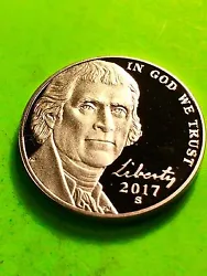 2017-S Jefferson nickel. Early strike . Coin viewed is very close to if not one you will receive.