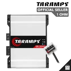 You will receive one HD3000 1 ohm amplifier. @ 13.8 VDC - 1 OHM: 3575W RMS. @ 12.6 VDC - 1 OHM: 3000W RMS. • Bass...