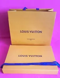 LOUIS VUITTON  BOÎTE AIMENTE : 40/29/5 ( EN PEU ABÎMÉS )  VOIR SUR LA PHOTOS.  SAC SHOPPING CARTONNÉ : 40/34/16...
