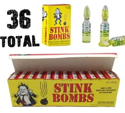 Each order placed is for a wholesale display case of 36 TOTAL stink bombs (12 boxes - 3 glass stink bombs to a box)...