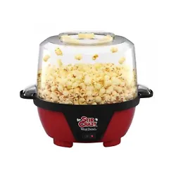 Enjoy delicious, hot, fluffy oil-popped, stirred popcorn with the West Bend 6Qt. Stir Crazy Stirring Popcorn Machine....