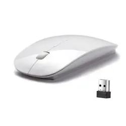 Slim White 2.4 GHz Optical Wireless Mouse w/ USB Receiver For Laptop PC Macbook. 1 xWhite 2.4GHz USB Optical Wireless...
