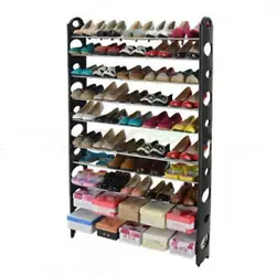 This 10-Tier 50-Pair-of-shoes Adjustable Stainless Steel & Plastic Shoe Rack is your best bet! Unlike ordinary shoe...
