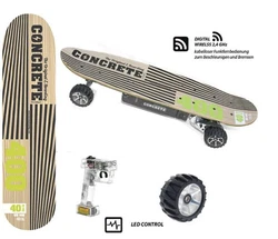 E-skateboard ESK100400, E-board 400W. skateboard électrique 24V(2X12V) Batteries neuves.
