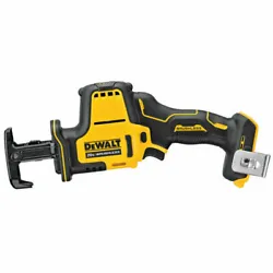 The DCD369 cordless one-handed reciprocating saw includes one belt hook and two blades. This DEWALT cordless...