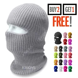 Covers entire head and part of neck for warm snug fit. Available in 17 colors. One size fits all. A necessary winter...