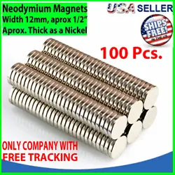 100 Strong Neodymium Magnets Round Disc Rare Earth N35 New 12mm X 2mm. Neodymium magnets are brittle, and can peel,...