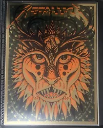 Screen printed FOIL poster from Metallica’s September 12th, 2017 concert in Lyon, France. Hand numbered out of 25 and...