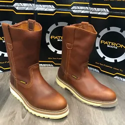 GOODYEAR WELT CONSTRUCTION. LIGHT BROWN MODEL #102. THESE BOOTS ARE VERY TOUGH AND DURABLE. OIL RESISTANT. BOOTS ARE...