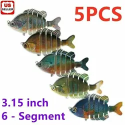 Lures for bass, yellow perch, walleye, pike, muskie, roach, and trout. The premium set of 5pcs water lures is a...