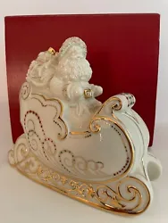 Made of Fine Ivory China, embellished with jewels and 24K accents. The boxes are in excellent condition like new...