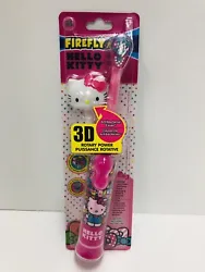 Firefly Hello kitty 3D Rotary Power Toothbrush AGES 3+. Rotating head helps blast away plaque. Massaging action to...