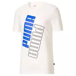 Power Logo Crew Neck Short Sleeve T-Shirt. Occasion: Casual. Short sleeve. Age: Adult. Color: White.