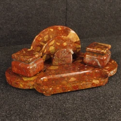 Encrier français en marbre de lépoque Art Déco. Objet pour les antiquaires et les collectionneurs dexcellente...