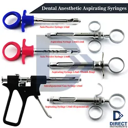 Anesthetic Syringes. Dental Syringes. Dental Practices / Dental Students. X1 Blue1.8ml Auto Passive Syringe. X1...