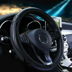 PU Leather Car Steering Wheel Cover Good Grip Car Accessories For 15