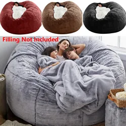 CreamMaterial: microsuede. 1 x Sofa Bean Bag Cover ( Not included foam ). Made of fur fabric, soft and comfortable....